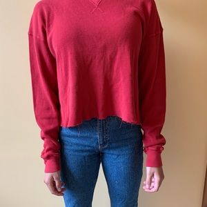 Red Brandy Melville Long-sleeved Top